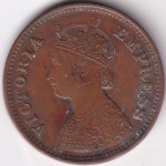 British India Half Pice 1897 Victoria Copper Coin - Image 2