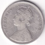 British India 1862 One Rupee 10 Dots Silver Coin - Image 2