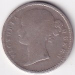 Quarter Rupee 1840 Victoria Queen Silver Coin - Image 2