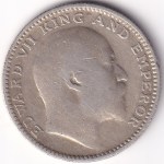 Half Rupee 1910 King Edward VII Silver Coin - Image 2