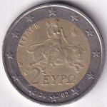 Greece 2 Euros 2002 Bull Bi Metallic Coin