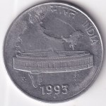 50 Paise 1993 Bombay Mint Stainless Steel Coin