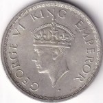 British India Half Rupee 1941 Bombay Mint Silver Coin - Image 2