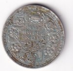 British India Half Rupee 1943 Bombay Mint Silver Coin