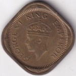 1/2 Anna of King George VI of 1943 Nickel Brass Coin - Image 2