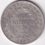 Victoria Queen One Rupee 1840 Continuous Legend Silver Coin