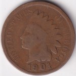 Indian Head One Cent of United States of 1901 Bronze Coin