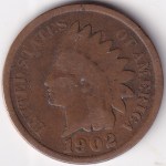 Indian Head One Cent of United States of 1902 Bronze Coin