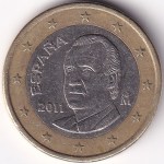 Spain 1 Euro 2011 Bi Metallic Coin
