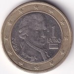 Austria 1 Euro 2008 Bi Metallic Coin
