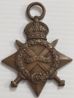 First World War 1914-1915 Star Named Medal