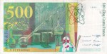 500 Francs of France of 1994 Marie Curie and Pierre Curie Note - Image 2