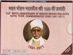 150Th Birth Anniversary of Madan Mohan Malaviya Two Coins Proof Set
