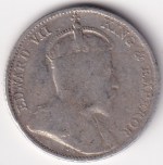 Straits Settlements 10 Cents 1910 King Edward VII Silver Coin - Image 2