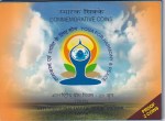 International Day of Yoga Proof Set of 100 and 10 Rupees Two Coins