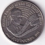 5 Pounds of 50th birthday of HRH The Prince of Wales Copper Nickel Coin