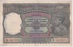 100 Rupees of British India of 1938 C D Deshmukh Signed Calcutta Circle Note