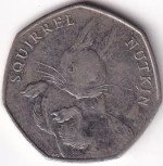 United Kingdom 2016 Squirrel Nutkin 50 Pence Coin