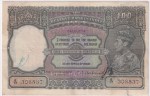100 Rupees of 1938 C D Deshmukh Signed Calcutta Circle Note