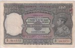 One Hundred Rupees of 1938 C D Deshmukh Signed Calcutta Circle Note