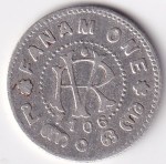 Travancore 1 Fanam ME 1106 Rama Varma VI Silver Coin