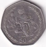 1997 Isle of Man TT Motorcycle Races 50 Pence Coin