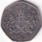 2013 UK 50 Pence Royal Shield Coin