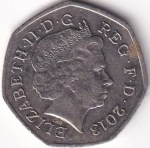 2013 UK 50 Pence Royal Shield Coin - Image 2