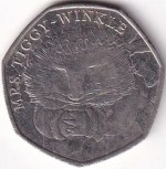 UK 50 UK 50 Pence 2016 Mrs Tiggy-Winkle Coin