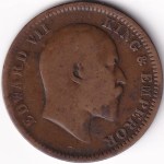 One Quarter Anna 1909 Edward VII Bronze Coin - Image 2