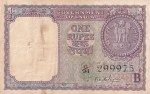 One Rupee 1965 Bhoothalingam Signed India Used Note