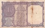 One Rupee 1965 Bhoothalingam Signed India Used Note - Image 2