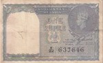 1940 One Rupee British India Note C E Jones Signed