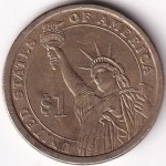 United States 1 Dollar 2008 John Quincy Adams Coin - Image 2