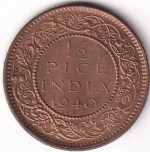 Unc Coin 1940 Half Pice of King George VI