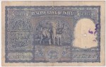 100 Rupees B Rama Rau 1953 Correct Hindi Issue Note - Image 2
