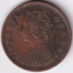 1/12 Anna 1862 of British India of Victoria Queen Copper Coin - Image 2