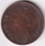 1/12 Anna 1890 of British India of Victoria Empress Copper Coin - Image 2