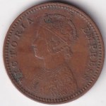 1/12 Anna 1893 of British India of Victoria Empress Copper Coin - Image 2