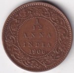 1/12 Anna 1906 of British India of King Edward VII Copper Coin