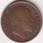 1/12 Anna 1907 of British India of King Edward VII Copper Coin - Image 2