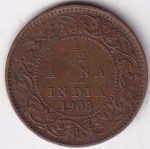 1/12 Anna 1908 of British India of King Edward VII Copper Coin