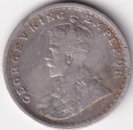 British India 2 Annas 1911 King George V Silver Coin - Image 2