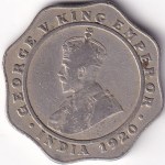 British India 4 Annas 1920 Bombay Mint Coin - Image 2