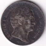 1/2 Gulden of 1844 of Kingdom of Bavaria Louis I Silver Coin - Image 2