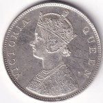 One Rupee 1862 Victoria Queen Silver Coin - Image 2