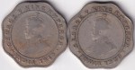 British India 4 Annas 1919 & 1920 Nickel Coins Set - Image 2