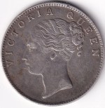 Victoria Queen One Rupee 1840 Continuous Legend Silver Coin - Image 2