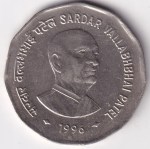 Copper Nickel 2 Rupees Sardar Vallabhbhai Patel Noida High Detail Coin