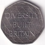United Kingdom 50 Pence Celebrating British Diversity of 2020 Copper Nickel Coin